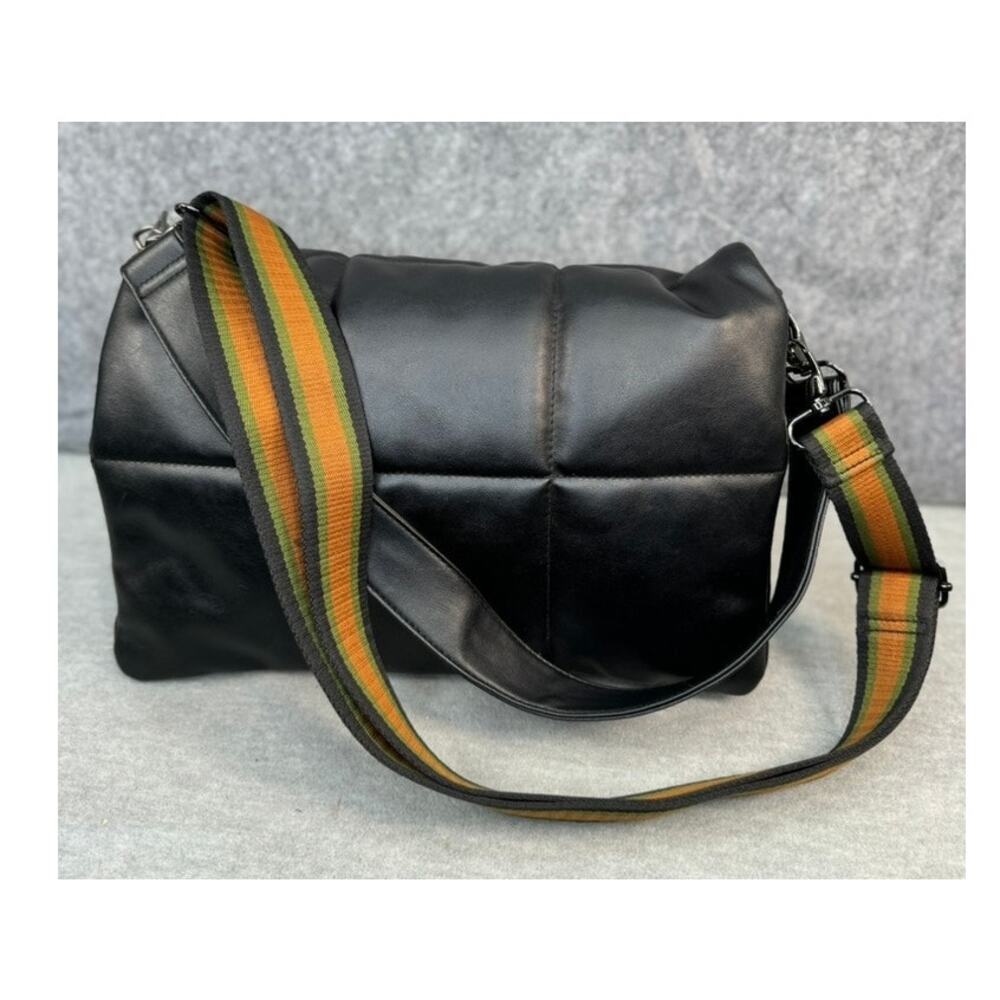 Sondra Roberts Black Quilted Shoulder Bag